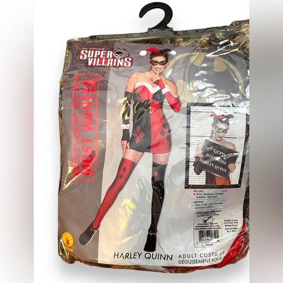 DC Comics Super Villains Adult Womens Harley Quinn Costume Xs - Picture 2 of 3